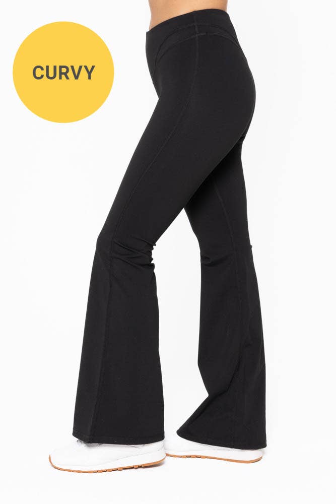 Plus Contour Seam Flared Leggings