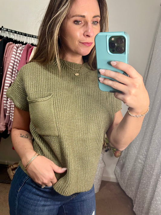 Olive Knit Sweater