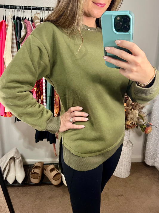 Hunter Green Fleece Sweatshirt