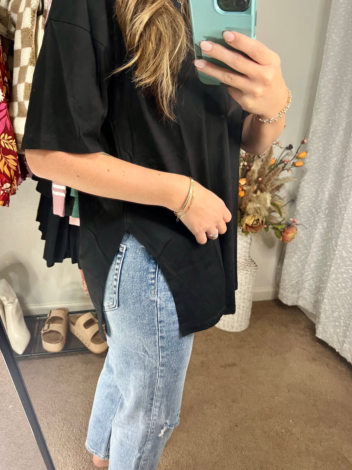 Black Slit Tee