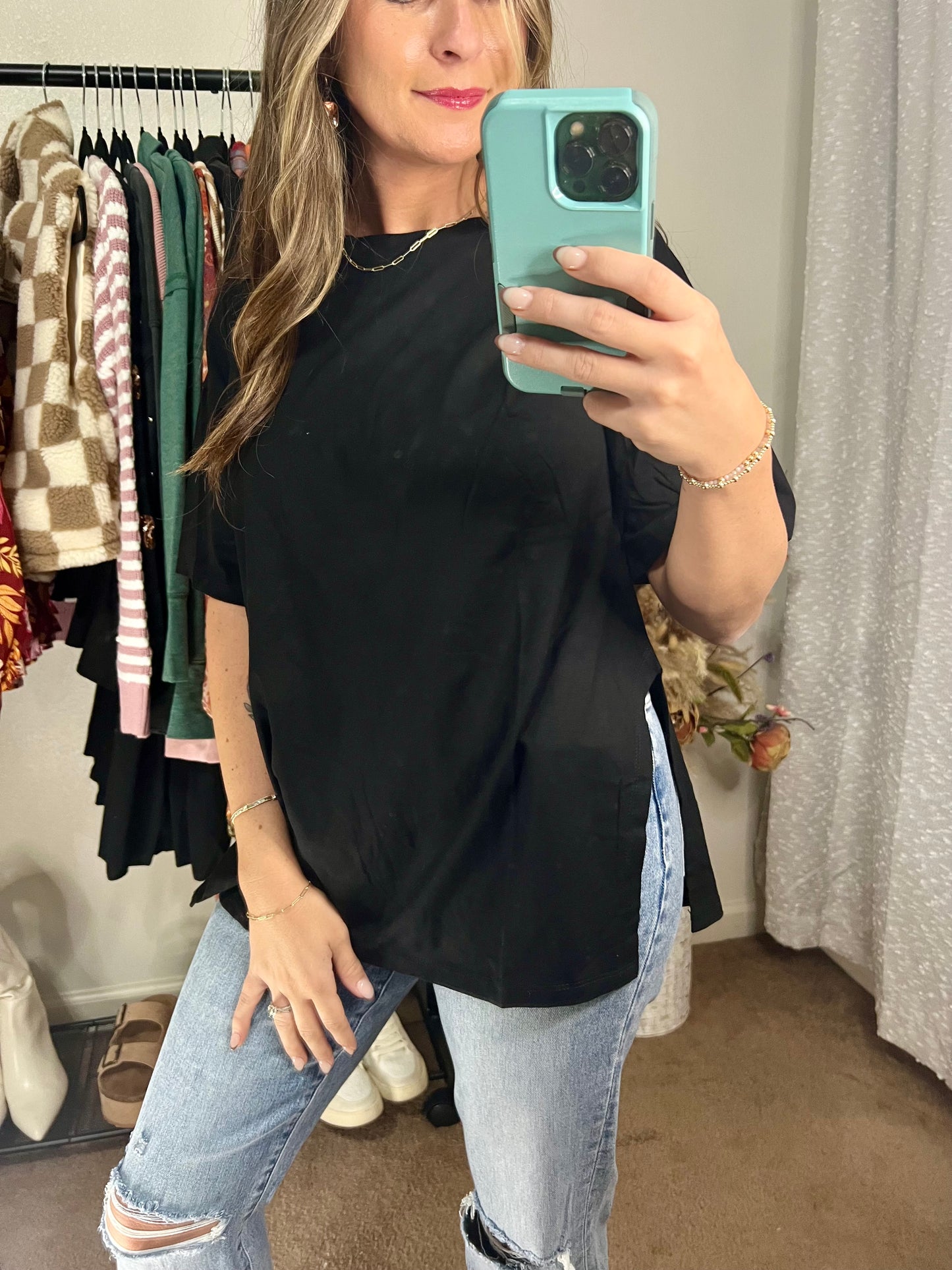 Black Slit Tee