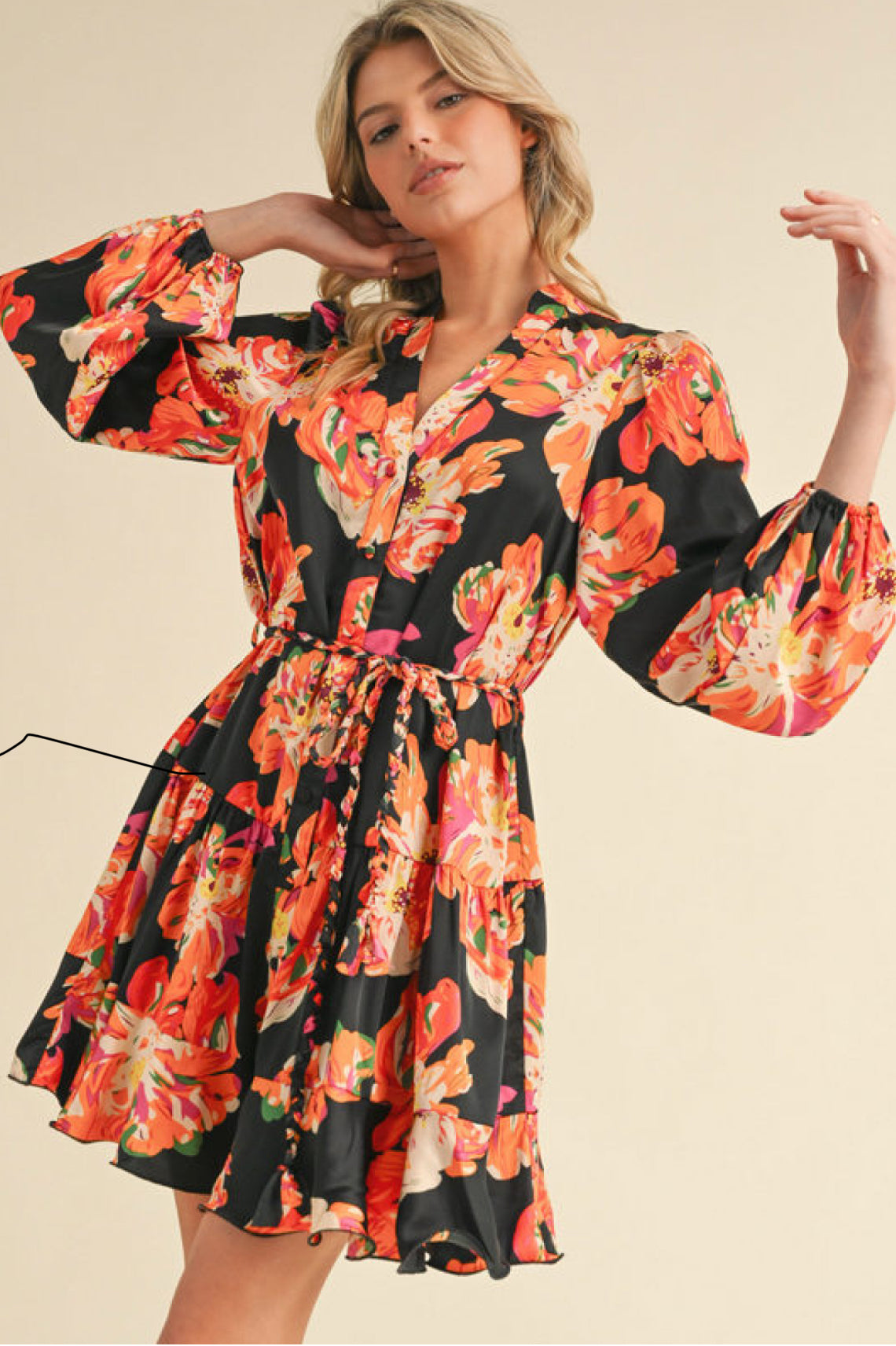 Fresh Bloom Tie Knot Dress