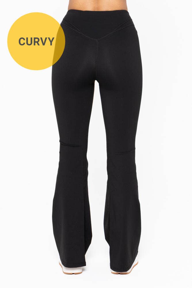 Plus Contour Seam Flared Leggings