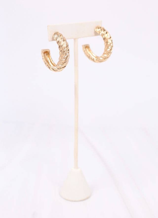 Benoit Textured Hoop Earring