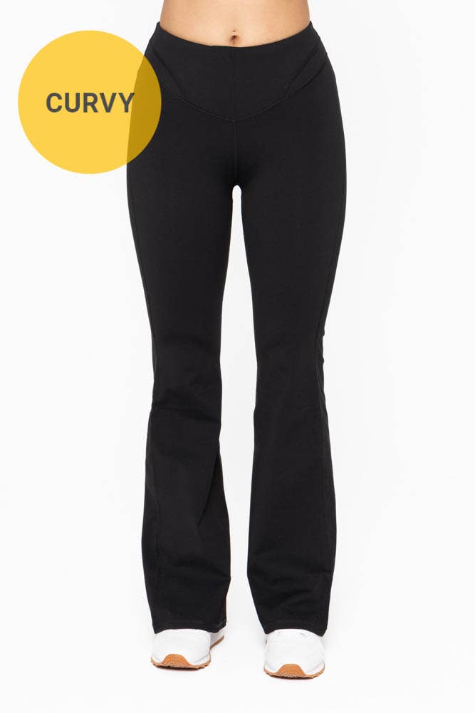 Plus Contour Seam Flared Leggings